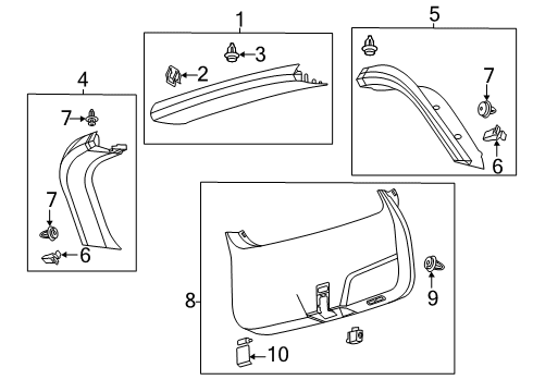 2022 Lincoln Aviator Interior Trim - Lift Gate MOULDING ASY - REAR QUARTER OU Diagram for LC5Z78424B36AD