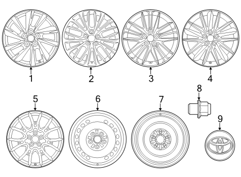 Wheels, Covers & Trim Wheel, Alloy Diagram for 4261106J20