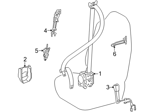 2001 BMW 330Ci Seat Belt Cover, Front Seat Belt Retractor, LH Diagram for 7322450040