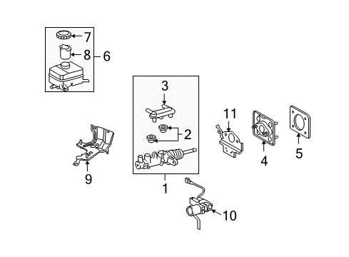 2009 Toyota Highlander Hydraulic System Mount Bracket Diagram for 4723348110