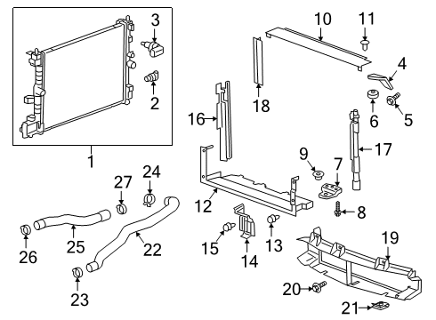 2019 Cadillac CT6 Powertrain Control Skid Plate U-Nut Diagram for 11561871