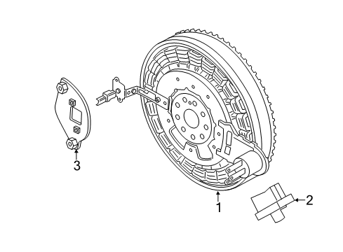 2011 BMW 750i Alternator Shield Plate Diagram for 12357597651