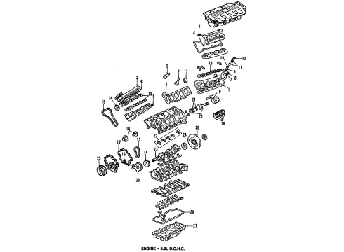 1996 Cadillac Eldorado Engine Parts, Mounts, Cylinder Head & Valves, Camshaft & Timing, Oil Pan, Oil Pump, Crankshaft & Bearings, Pistons, Rings & Bearings Piston Rings Diagram for 89017431