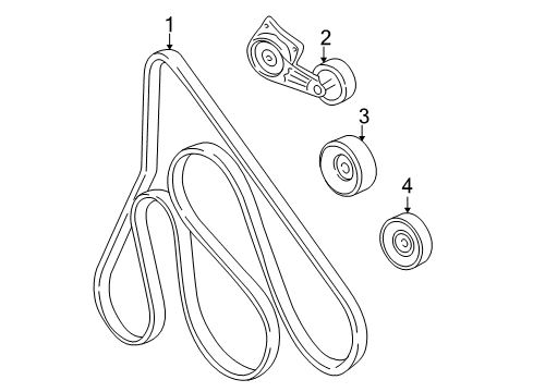 2005 Lincoln Aviator Belts & Pulleys Serpentine Belt Diagram for 4C5Z8620A