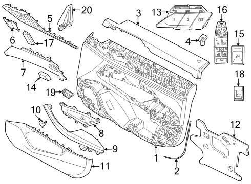 Interior Trim - Front Door Fillister Head Screw Diagram for 07147453046