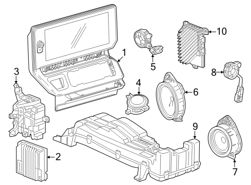 Sound System Front Door Speaker Diagram for 23364498