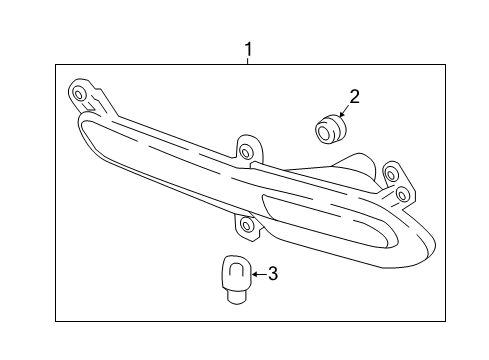 2019 Kia Niro EV Backup Lamps REFLECTOR/REFLEX Assembly Diagram for 92406G5000
