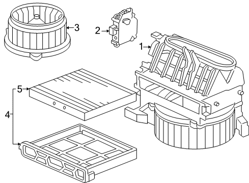 2005 Honda Accord Blower Motor & Fan Blower Sub-Assy. Diagram for 79305SDAA11