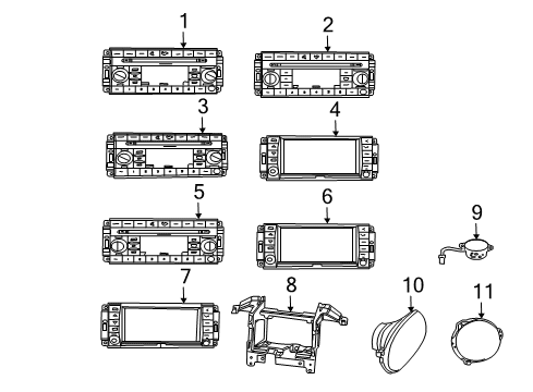 2008 Jeep Grand Cherokee Navigation System Speaker Diagram for 5081670AB