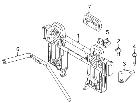 2008 BMW 135i Roll Bar Support, Rear Window Diagram for 54627187979