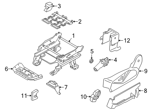 2021 Ford Transit Connect Tracks & Components Motor Spacer Diagram for CV6Z5860394A