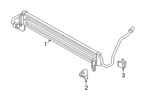 2005 BMW 525i Power Steering Oil Cooler Holder Diagram for 17217507980