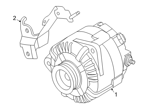 2011 Nissan Altima Alternator Alternator Assembly Diagram for 23100JA04D