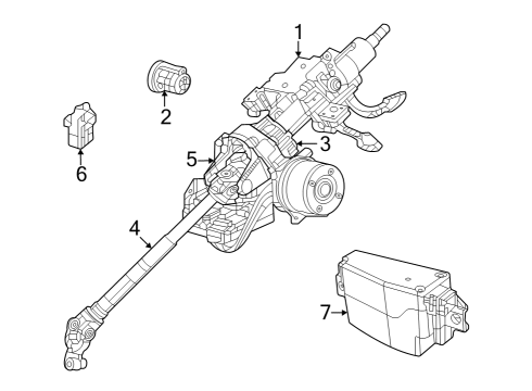 Steering Column, Steering Wheel & Trim, Shaft & Internal Components MODULE-STEERING COLUMN Diagram for 68414987AE