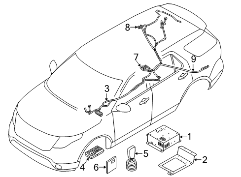 2016 Ford Police Interceptor Utility Electrical Components Wire Harness Diagram for DG1Z14A411B