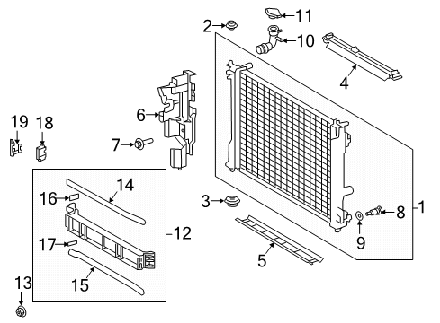 Radiator & Components SEAL, RADIATOR GRILL Diagram for 531560R170