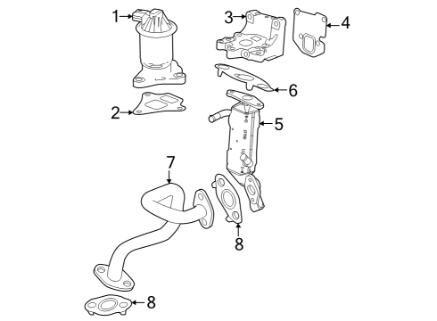 EGR System VALVE ASSY-, E-EGR Diagram for 187106C1A02