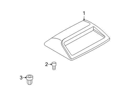 2008 Mercury Milan Bulbs High Mount Lamp Diagram for 6E5Z13A613AB