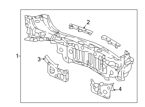2019 Honda CR-V Rear Body Stiffener, L. RR. Panel End Diagram for 66166TLAA00ZZ