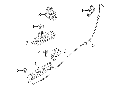 2021 BMW M340i xDrive Parking Aid BOWDEN CABLE, EMERGENCY UNLO Diagram for 51497430621