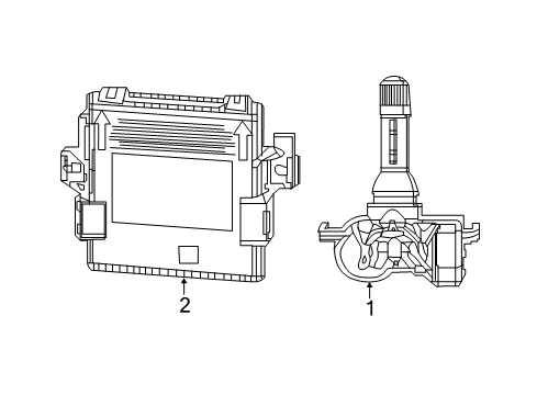 2021 Jeep Compass Tire Pressure Monitoring MODULE-TIRE PRESSURE MONITORING Diagram for 68462417AA