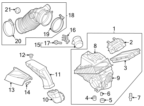 2021 Hyundai Santa Fe Air Intake Bracket-Wiring MTG Diagram for 91931L1220