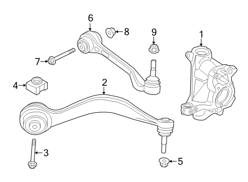 Front Suspension Components CARRIER, RIGHT Diagram for 31208095650