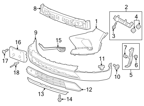 Bumper & Components - Front Front Bumper Cover Lower *Black Diagram for 84452468