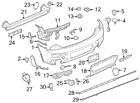 2019 Mini Cooper Clubman Parking Aid Combination Nut Diagram for 07147305178