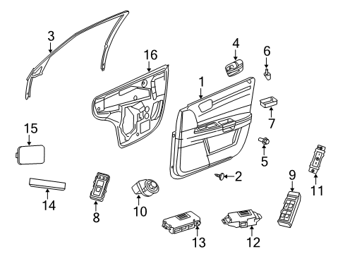 2007 Dodge Magnum Power Seats Switch-Power Window Diagram for 4602342AH