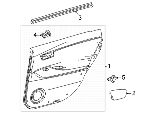 2018 Toyota Mirai Interior Trim - Rear Door Belt Weatherstrip Diagram for 6817462010