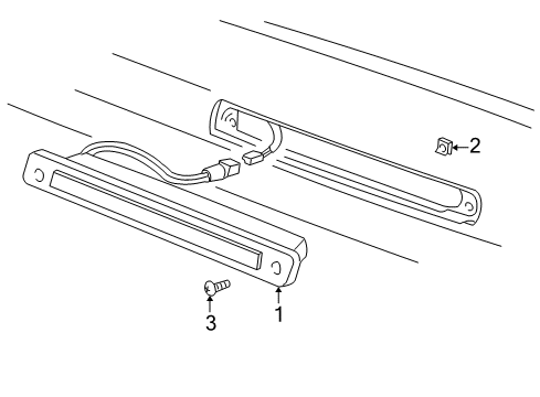 2005 Pontiac Montana High Mount Lamps Stop Lamp Assembly Diagram for 15264475