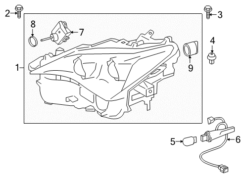 2017 Lexus RC350 Bulbs Cord, Headlamp Diagram for 8112524180