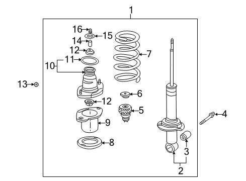 2005 Honda CR-V Struts & Components - Rear Bolt, Flange (14X77) Diagram for 90181S7A000