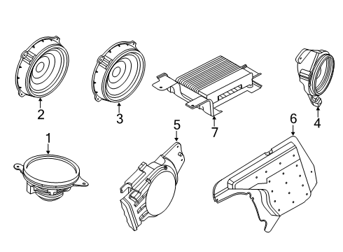 2022 Hyundai Palisade Sound System Front C Speaker Assembly Diagram for 96350S1200