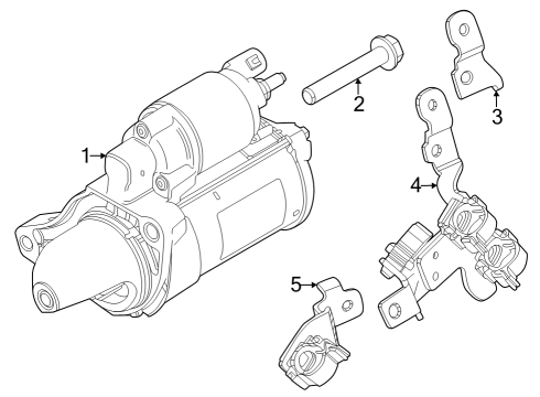 Starter Screw-FLANGE Head Diagram for 6107144AA