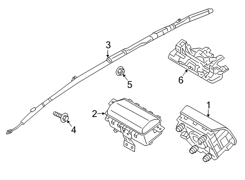 2015 Hyundai Genesis Air Bag Components Module Assembly-Air Bag Control Diagram for 95910B1000