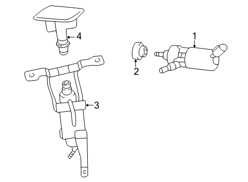 2009 Lexus SC430 Washer Components Nozzle, Headlamp Cleaner Washer Diagram for 8504424020A1