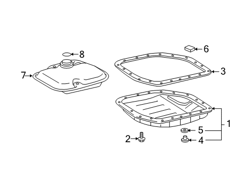 2009 Scion xD Transaxle Parts Strainer Diagram for 353300W021