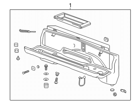 2020 Chevrolet Silverado 2500 HD Exterior Trim - Pick Up Box Storage Compart Diagram for 84362598