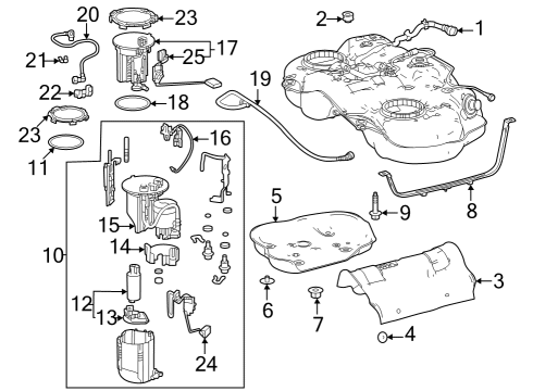 Senders Harness, Fuel Pump Diagram for 7778533150