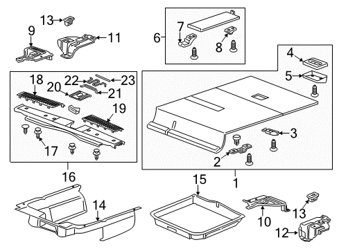 2011 Acura TSX Interior Trim - Rear Body Bracket Right, Rear Lid Suspension Diagram for 84526TL4G00
