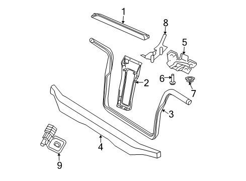 2005 Jeep Liberty Radiator Support Panel-Radiator Diagram for 55176763AG