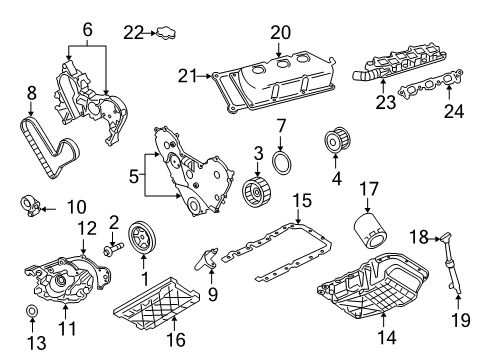 2007 Chrysler 300 Intake Manifold Screw-HEXAGON FLANGE Head Diagram for 6102381AA