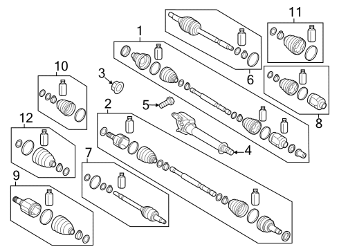 Drive Axles - Front BOOT KIT-WHEEL SIDE, LH Diagram for 495L4CW000