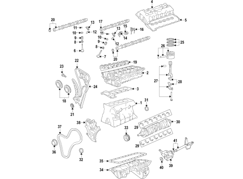 2019 BMW 540i Engine Parts, Mounts, Cylinder Head & Valves, Camshaft & Timing, Variable Valve Timing, Oil Pan, Oil Pump, Balance Shafts, Crankshaft & Bearings, Pistons, Rings & Bearings Engine Mount Left Diagram for 22116860499
