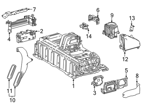 2017 Toyota Mirai Battery Hv Supply Battery Assembly Diagram for G951062011