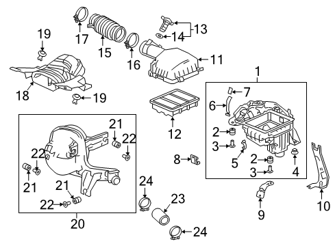 2020 Honda Accord Filters Clip, Wire Diagram for 17217PN4300