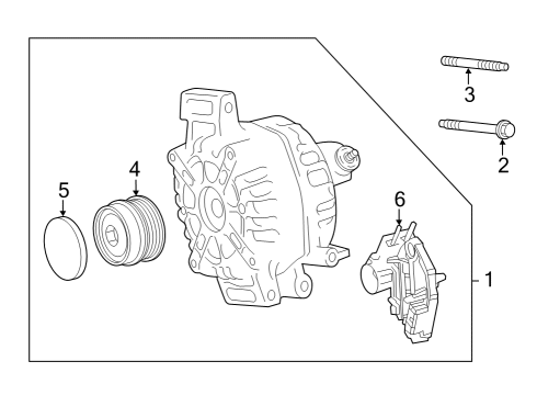 Alternator PULLEY, ALTERNATOR W Diagram for 274150W320