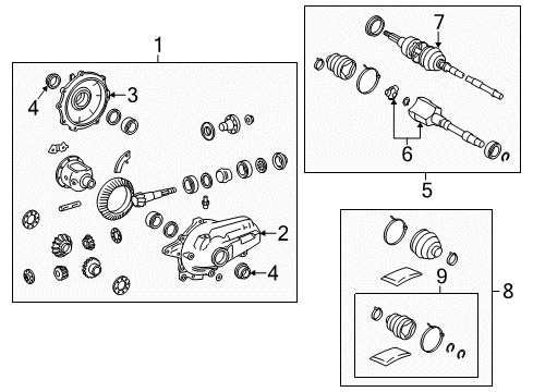 2014 Lexus IS350 Carrier & Front Axles Carrier Sub-Assy, Differential, Front Diagram for 4110130100